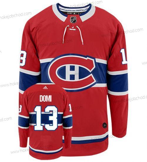 Adidas Muž Montreal Canadiens #13 Max Domi Červené Modrý Autentické Domácí NHL Hokejový Dres