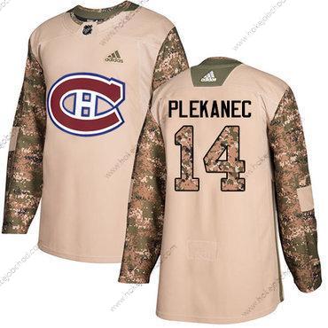 Adidas Muž Montreal Canadiens #14 Tomas Plekanec Camo Autentické 2017 Veterans Day Sešitý NHL Dres