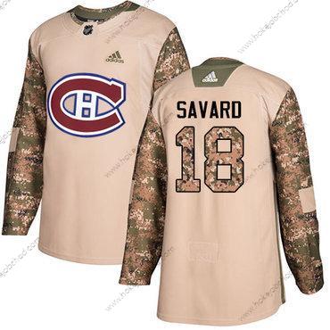 Adidas Muž Montreal Canadiens #18 Serge Savard Camo Autentické 2017 Veterans Day Sešitý NHL Dres