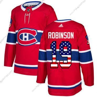 Adidas Muž Montreal Canadiens #19 Larry Robinson Červené Domácí Autentické USA Flag Sešitý NHL Dres