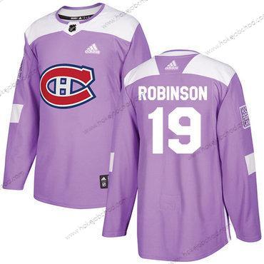 Adidas Muž Montreal Canadiens #19 Larry Robinson Nachový Autentické Bojuje proti rakovině Sešitý NHL Dres