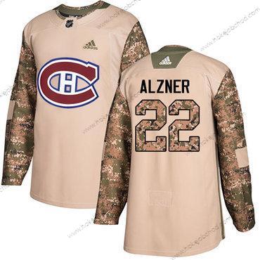 Adidas Muž Montreal Canadiens #22 Karl Alzner Camo Autentické 2017 Veterans Day Sešitý NHL Dres