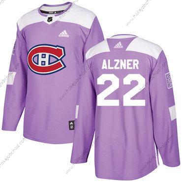 Adidas Muž Montreal Canadiens #22 Karl Alzner Nachový Autentické Bojuje proti rakovině Sešitý NHL Dres