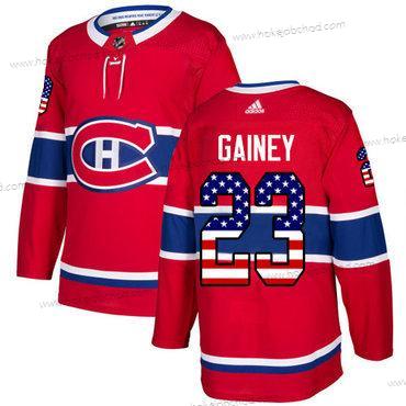 Adidas Muž Montreal Canadiens #23 Bob Gainey Červené Domácí Autentické USA Flag Sešitý NHL Dres