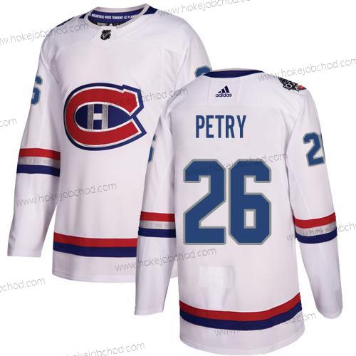 Adidas Muž Montreal Canadiens #26 Jeff Petry Bílý Autentické 1917-2017 100th Klasický Sešitý NHL Dres