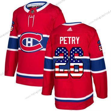 Adidas Muž Montreal Canadiens #26 Jeff Petry Červené Domácí Autentické USA Flag Sešitý NHL Dres