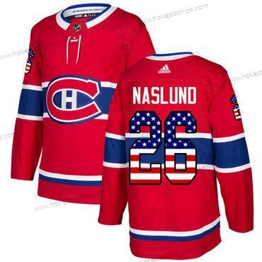 Adidas Muž Montreal Canadiens #26 Mats Naslund Červené Domácí Autentické USA Flag Sešitý NHL Dres