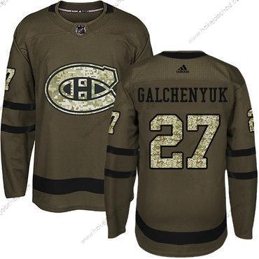 Adidas Muž Montreal Canadiens #27 Alex Galchenyuk Zelená Salute to Service Sešitý NHL Dres