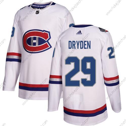 Adidas Muž Montreal Canadiens #29 Ken Dryden Bílý Autentické 1917-2017 100th Klasický Sešitý NHL Dres