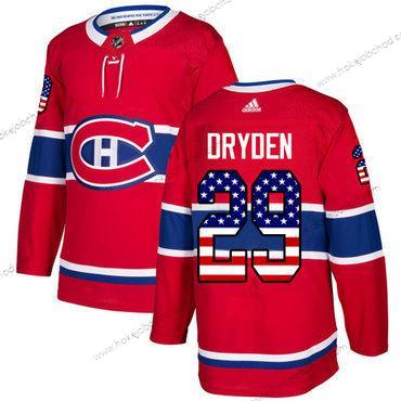 Adidas Muž Montreal Canadiens #29 Ken Dryden Červené Domácí Autentické USA Flag Sešitý NHL Dres