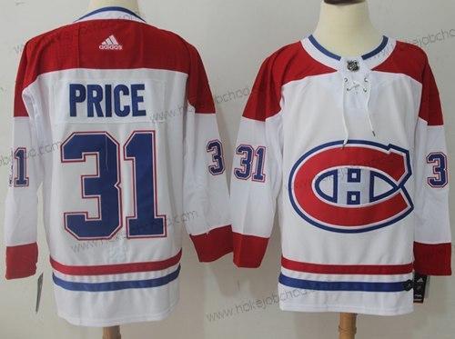 Adidas Muž Montreal Canadiens #31 Carey Price Bílý Road Autentické Sešitý NHL Dres