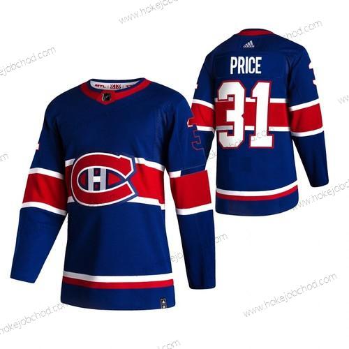 Adidas Muž Montreal Canadiens #31 Carey Price Modrý 2020-21 Obrácený Retro Náhradní NHL Dres