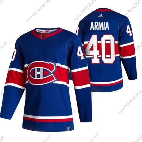 Adidas Muž Montreal Canadiens #40 Joel Armia Modrý 2020-21 Obrácený Retro Náhradní NHL Dres