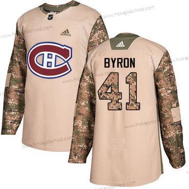 Adidas Muž Montreal Canadiens #41 Paul Byron Camo Autentické 2017 Veterans Day Sešitý NHL Dres