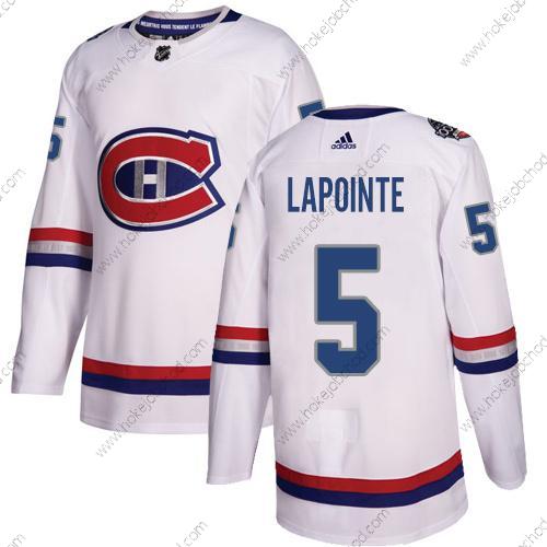 Adidas Muž Montreal Canadiens #5 Guy Lapointe Bílý Autentické 1917-2017 100th Klasický Sešitý NHL Dres