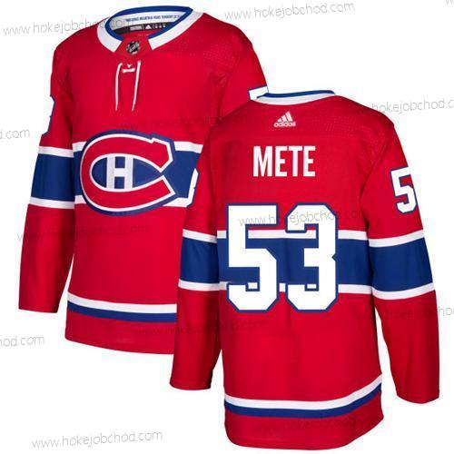 Adidas Muž Montreal Canadiens #53 Victor Mete Červené Domácí Autentické Sešitý NHL Dres