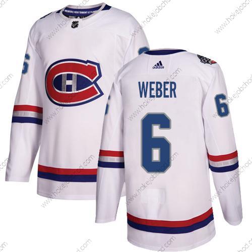 Adidas Muž Montreal Canadiens #6 Shea Weber Bílý Autentické 1917-2017 100th Klasický Sešitý NHL Dres