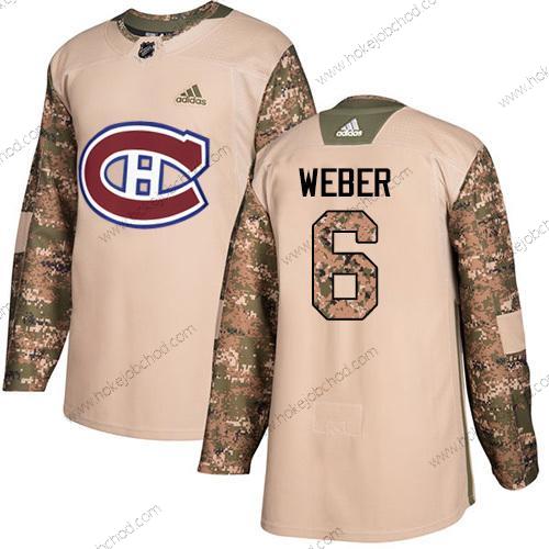 Adidas Muž Montreal Canadiens #6 Shea Weber Camo Autentické 2017 Veterans Day Sešitý NHL Dres