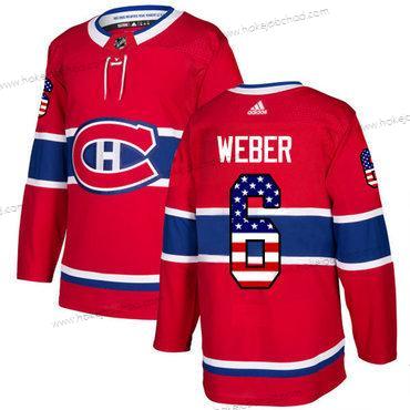 Adidas Muž Montreal Canadiens #6 Shea Weber Červené Domácí Autentické USA Flag Sešitý NHL Dres