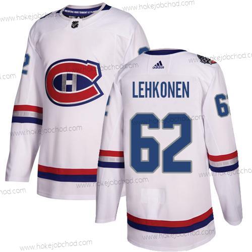 Adidas Muž Montreal Canadiens #62 Artturi Lehkonen Bílý Autentické 1917-2017 100th Klasický Sešitý NHL Dres