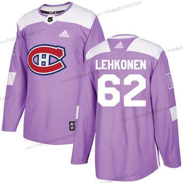 Adidas Muž Montreal Canadiens #62 Artturi Lehkonen Nachový Autentické Bojuje proti rakovině Sešitý NHL Dres