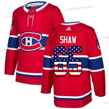 Adidas Muž Montreal Canadiens #65 Andrew Shaw Červené Domácí Autentické USA Flag Sešitý NHL Dres