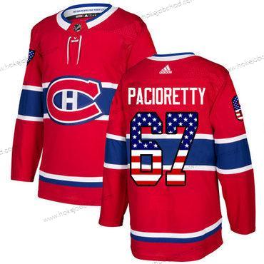 Adidas Muž Montreal Canadiens #67 Max Pacioretty Červené Domácí Autentické USA Flag Sešitý NHL Dres