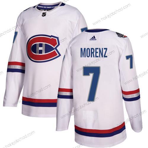 Adidas Muž Montreal Canadiens #7 Howie Morenz Bílý Autentické 1917-2017 100th Klasický Sešitý NHL Dres