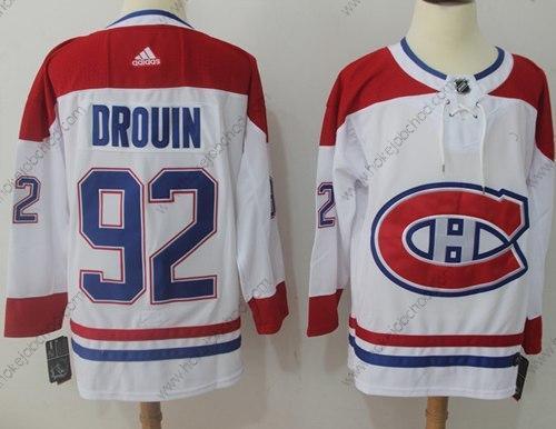 Adidas Muž Montreal Canadiens #92 Jonathan Drouin Bílý Road Autentické Sešitý NHL Dres