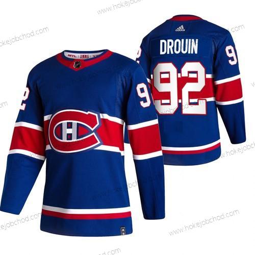 Adidas Muž Montreal Canadiens #92 Jonathan Drouin Modrý 2020-21 Obrácený Retro Náhradní NHL Dres