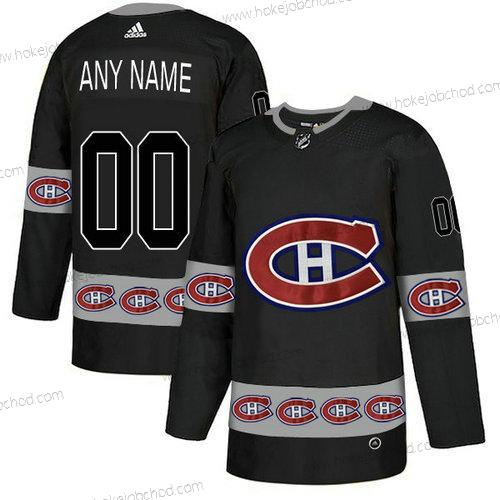 Adidas Muž Montreal Canadiens Přizpůsobené Černá Tým Logos Dres