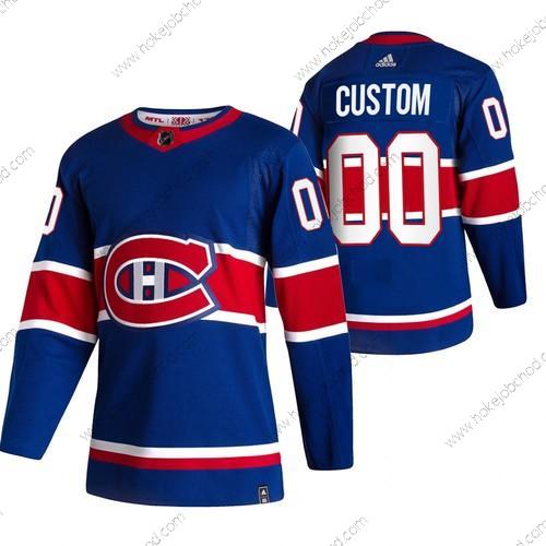 Adidas Muž Montreal Canadiens Přizpůsobené Modrý 2020-21 Obrácený Retro Náhradní NHL Dres