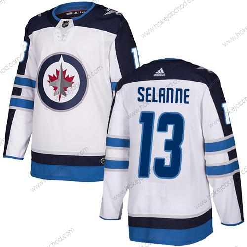 Adidas Muž NHL Winnipeg Jets #13 Teemu Selanne Venkovní Bílý Autentické Dres