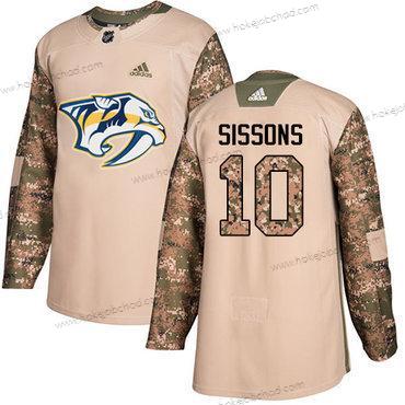 Adidas Muž Nashville Predators #10 Colton Sissons Camo Autentické 2017 Veterans Day Sešitý NHL Dres