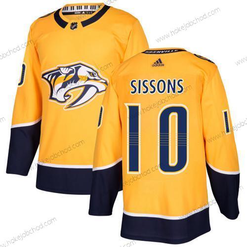 Adidas Muž Nashville Predators #10 Colton Sissons Žlutá Domácí Autentické Sešitý NHL Dres