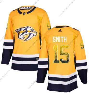 Adidas Muž Nashville Predators #15 Craig Smith Zlato Dres