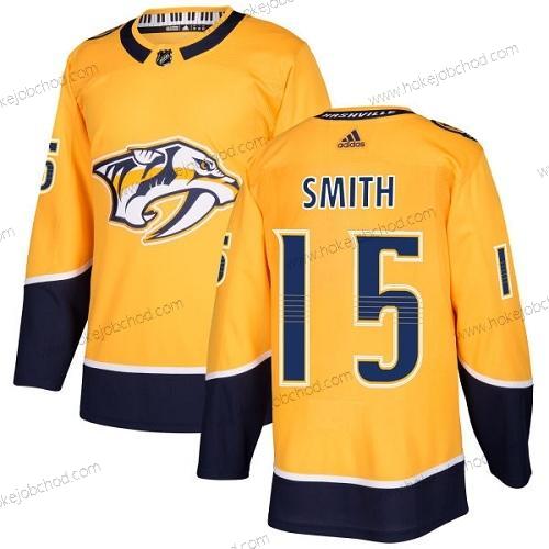 Adidas Muž Nashville Predators #15 Craig Smith Žlutá Domácí Autentické Sešitý NHL Dres