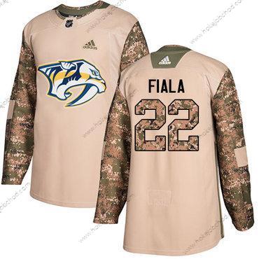 Adidas Muž Nashville Predators #22 Kevin Fiala Camo Autentické 2017 Veterans Day Sešitý NHL Dres