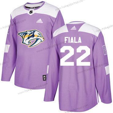 Adidas Muž Nashville Predators #22 Kevin Fiala Nachový Autentické Bojuje proti rakovině Sešitý NHL Dres