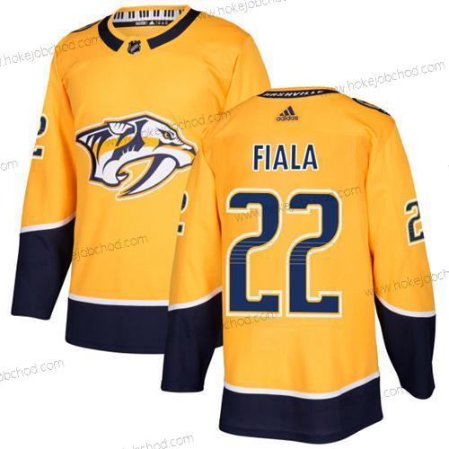 Adidas Muž Nashville Predators #22 Kevin Fiala Žlutá Domácí Autentické Sešitý NHL Dres