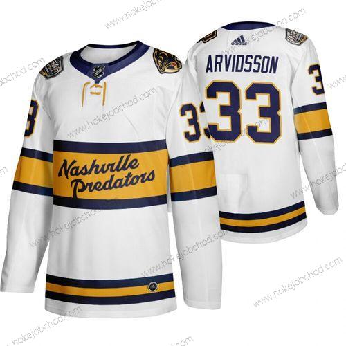 Adidas Muž Nashville Predators 33 Viktor Arvidsson Bílý 2020 Zimní Klasický Dres