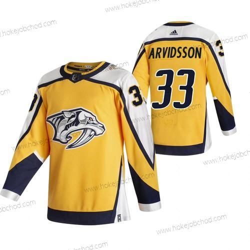 Adidas Muž Nashville Predators #33 Viktor Arvidsson Žlutá 2020-21 Obrácený Retro Náhradní NHL Dres