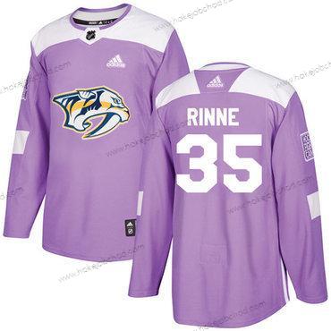 Adidas Muž Nashville Predators #35 Pekka Rinne Nachový Autentické Bojuje proti rakovině Sešitý NHL Dres