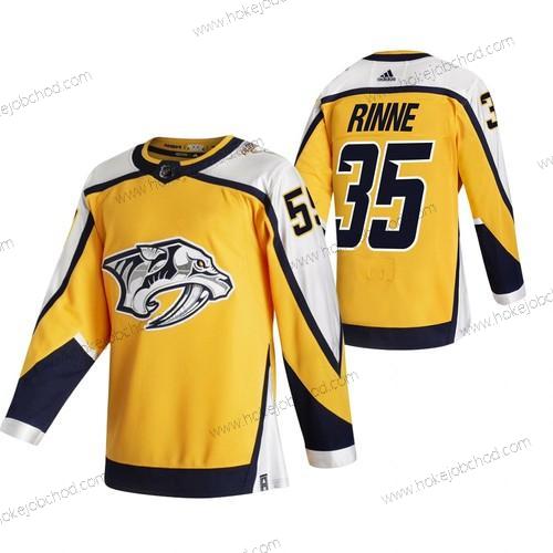 Adidas Muž Nashville Predators #35 Pekka Rinne Žlutá 2020-21 Obrácený Retro Náhradní NHL Dres