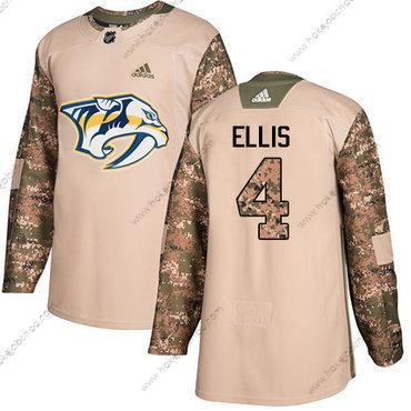 Adidas Muž Nashville Predators #4 Ryan Ellis Camo Autentické 2017 Veterans Day Sešitý NHL Dres