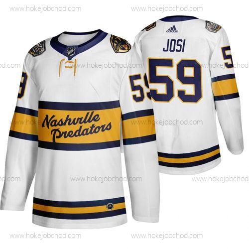 Adidas Muž Nashville Predators 59 Roman Josi Bílý 2020 Zimní Klasický Dres