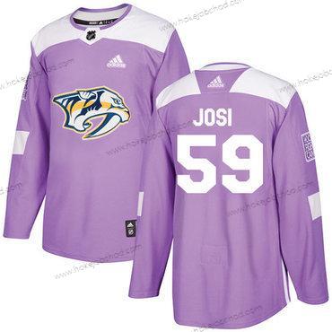 Adidas Muž Nashville Predators #59 Roman Josi Nachový Autentické Bojuje proti rakovině Sešitý NHL Dres