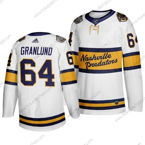 Adidas Muž Nashville Predators 64 Mikael Granlund Bílý 2020 Zimní Klasický Dres