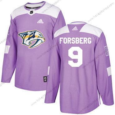 Adidas Muž Nashville Predators #9 Filip Forsberg Nachový Autentické Bojuje proti rakovině Sešitý NHL Dres