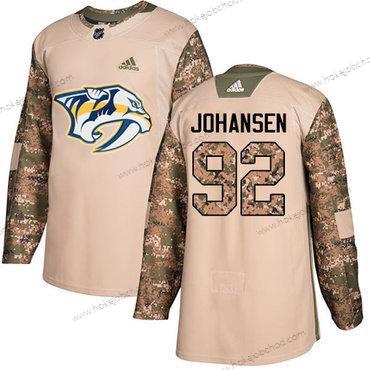 Adidas Muž Nashville Predators #92 Ryan Johansen Camo Autentické 2017 Veterans Day Sešitý NHL Dres